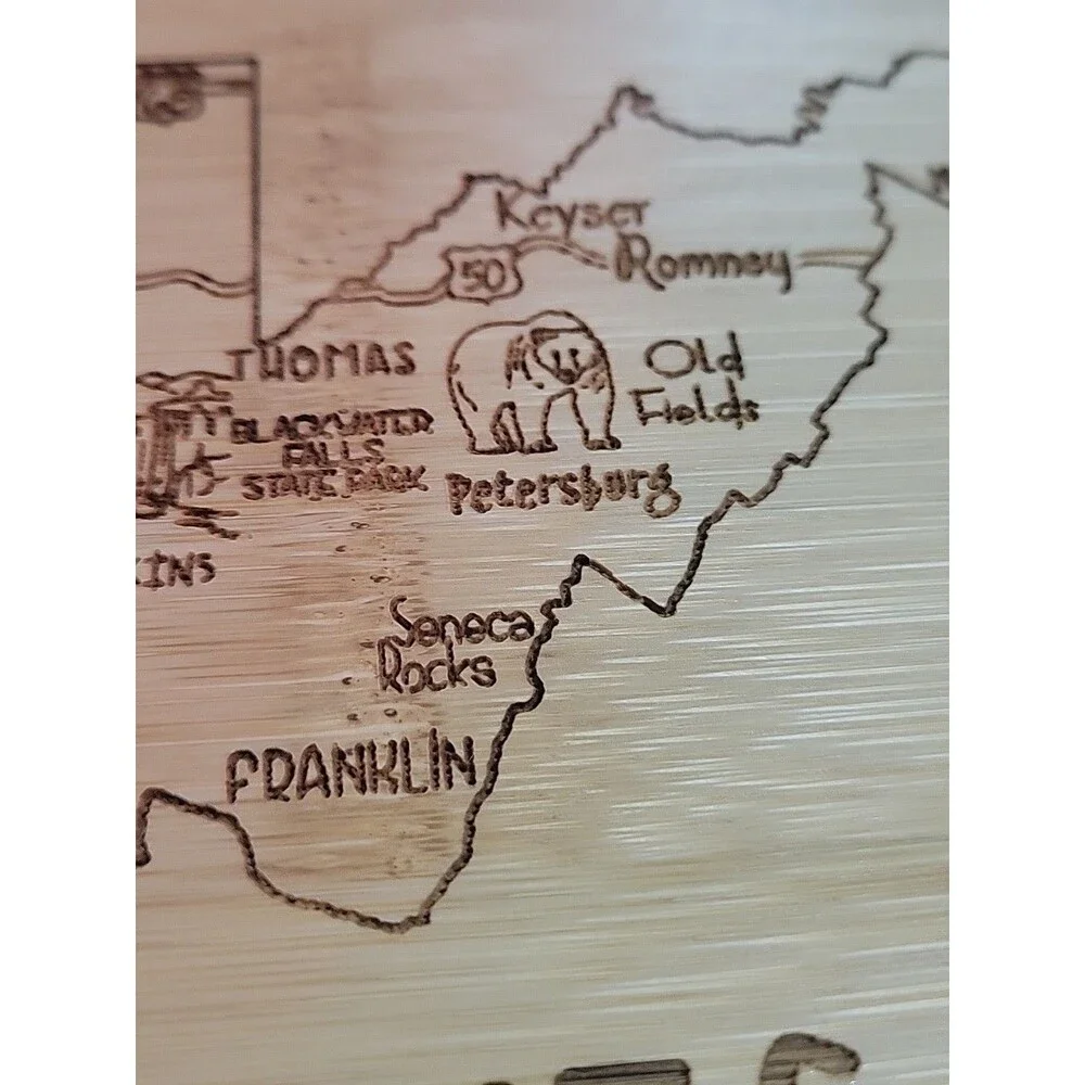 A Slice of Life West Virginia‎ State Serving and Cutting Board, 11